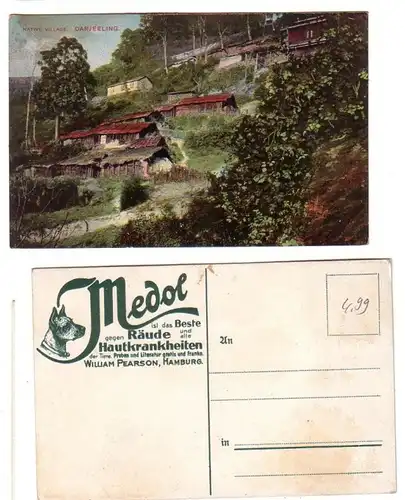 59509 Medol Publicité Ak Darjeeling Inde Village natif vers 1910