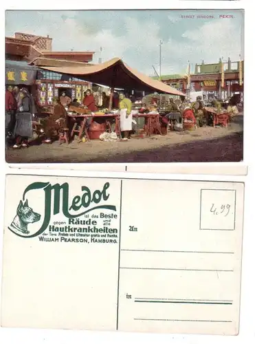 59507 Medol Publicité Ak Pékin Chine Street Vendors vers 1910