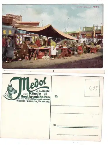 59507 Medol Reklame Ak Peking China Street Vendors um 1910