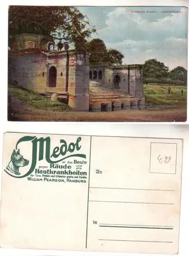 59505 Medol Reklame Ak Cawnpore Kanpur Indien Massacre Steps um 1910