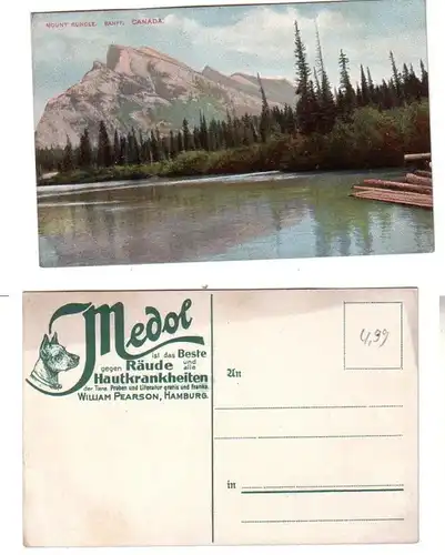 59499 Medol Reklame Ak Kanada Mount Rundle Nationalpark Banff um 1910