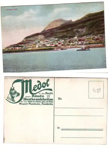 59498 Medol Republicate Ak Gibraltar Entrée dans le port vers 1910