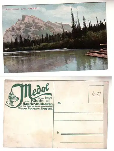 59497 Medol Reklame Ak Kanada Mount Rundle Nationalpark Banff um 1910
