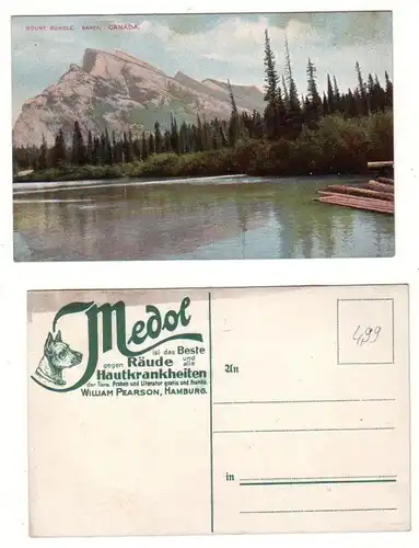 59493 Medol Reklame Ak Kanada Mount Rundle Nationalpark Banff um 1910