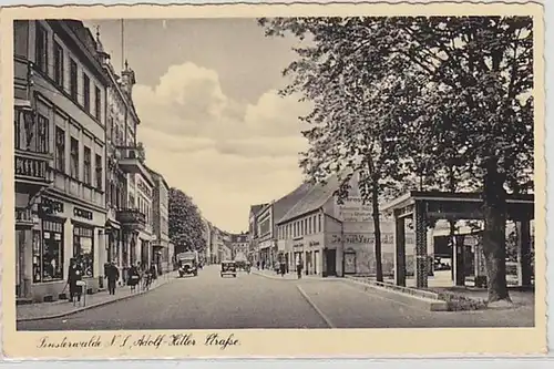 59480 Ak Finsterwalde Niederlausitz Strassenansicht mit Geschäften 1938