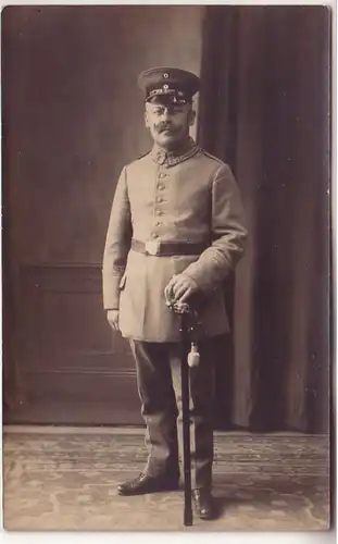 59472 Foto Ak Soldaten in Uniform Kragenspiegel W 26 um 1915