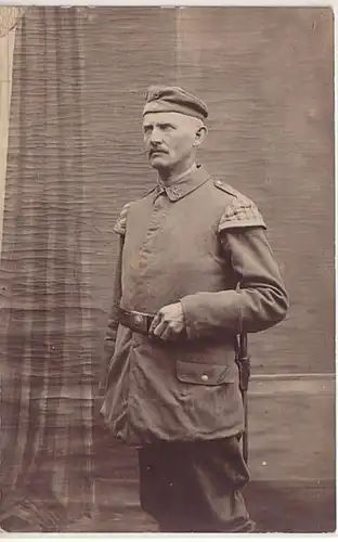 59461 Photo Ak soldat saxon avec des nids d'hirondelle vers 1915