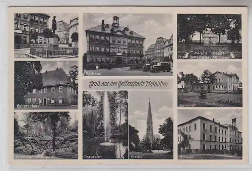 59429 Mehrbild Ak Gruß aus der Gellertstadt Hainichen 1941