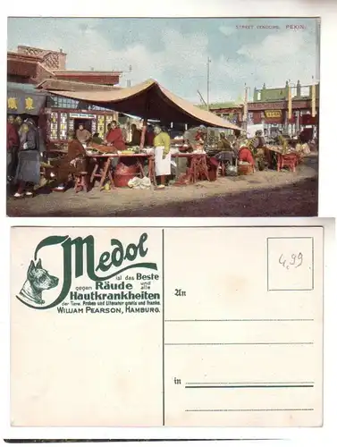 59381 Medol Publicité Ak Pékin Chine Street Vendors vers 1910