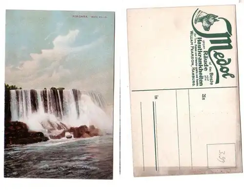 59378 Medol Reklame Ak Niagara Fälle USA Main Falls um 1910