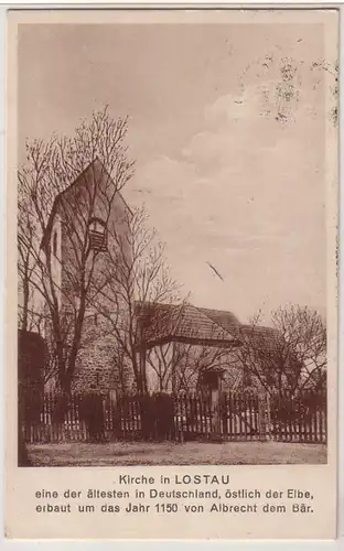 59366 Ak Kirche in Lostau an der Elbe 1929