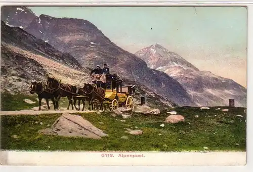 59281 Ak Schweizer Alpenpost Wehrli AG Kilchberg Zürich Nr. 6713 vers 1910