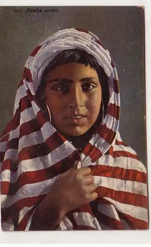59273 Ak Lehnert & Landrock Fillette arabe - Fille arabe vers 1910