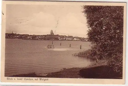 59250 Ak Vue de l'île d'Usedom sur Wolgast 1928