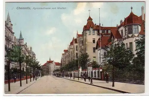59232 Ak Chemnitz Agricolastrasse von Westen 1911