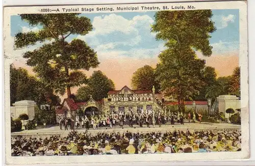 59231 Ak St. Louis USA Typical Stage Setting Municipal Theatre 1929