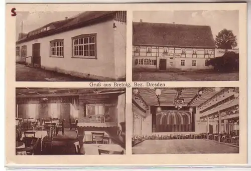 59222 Mehrbild Ak Gruß aus Bretnig Bez. Dresden Gasthof zu Klinke 1931