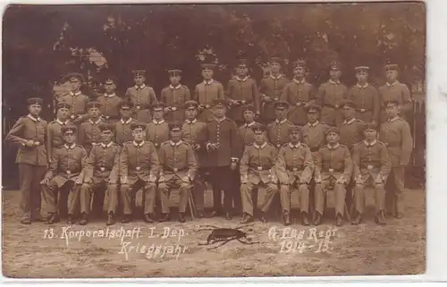 59186 Photo Ak 13. Caporalité I. Dep.G. Füs. Regt. Année de guerre 1914-15