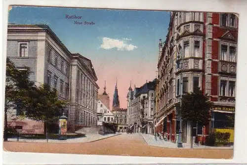 59171 Ak Ratibor Neue Strasse 1929
