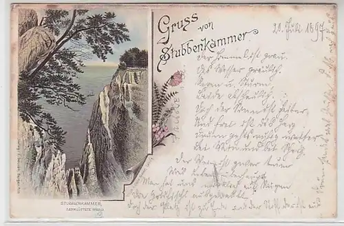 59132 Ak Lithographie Salutation de chambre de Stubben 1897