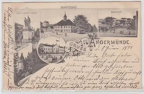 59125 Mehrbild Ak Gruß aus Angermünde 1899