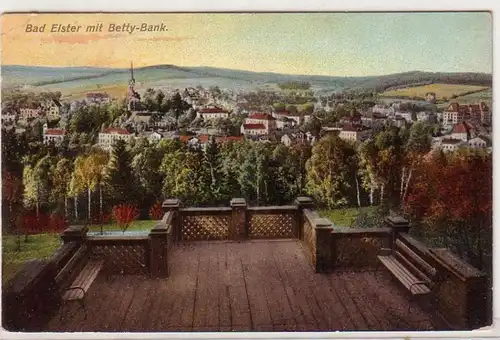 59123 Ak Bad Elster mit Betty-Bank 1909