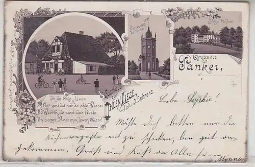 59106 Ak Lithographie Salutation de Panker Hostel zum Ohlen Liese 1901
