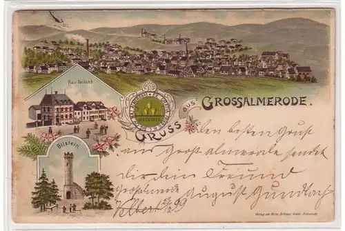 59104 Ak Lithographie Gruss aus Grossalmerode 1899
