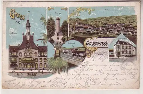 59100 Ak Lithographie Gruss aus Grossalmerode 1900