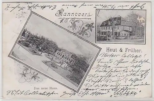 59082 Mehrbild Ak Hannover Heut & Früher das neue Haus 1900