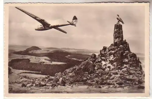 59075 Ak Wasserkuppe Rhön Fliegerdenkmal um 1940