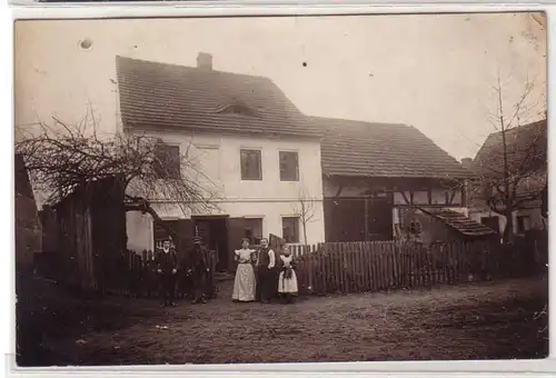 59073 Foto Ak Bauernhaus bei Dresden um 1920