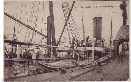 59060 Ak Anvers Antwerpen Belgien Transatlantik Dampfer 1910