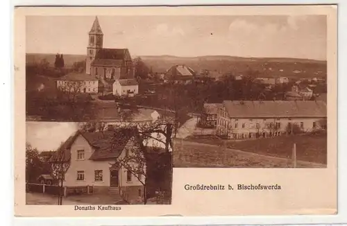 59041 Mehrbild Ak Großdrebnitz bei Bischofswerda Donaths Kaufhaus um 1930