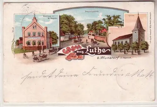 59004 Ak Lithographie Gruss aus Luthe bei Wunstorf in Hannover 1900