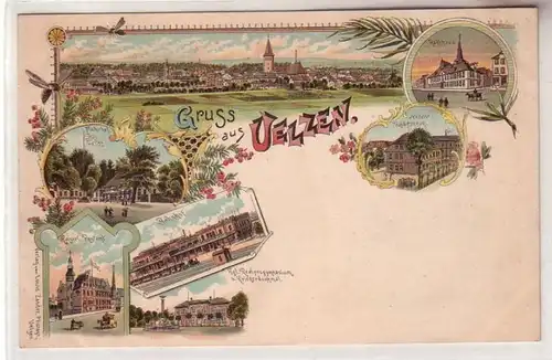 58988 Ak Lithographie Gruss aus Uelzen um 1900