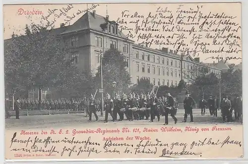 58983 Ak Dresden Kaserne des Kgl. sächs. Grenadier Regiments Nr.101, 1901