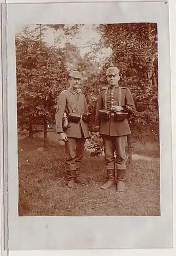 58937 Foto Ak 2 feldgraue 139er Soldaten 1. Weltkrieg um 1915