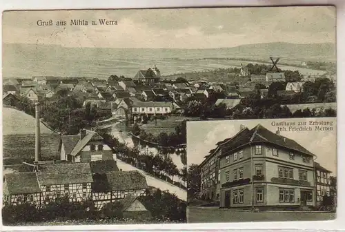 58936 Mehrbild Ak Gruß aus Mihla an der Werra Gasthaus zur Erholung um 1920