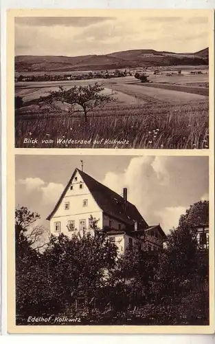 58921 Mehrbild Ak Edelhof Kolkwitz und Blick vom Waldesrand um 1940