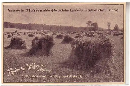 58905 Ak Gruß aus Leipzig Wanderausstellung der dt. Landwirtschaftsgesellschaft