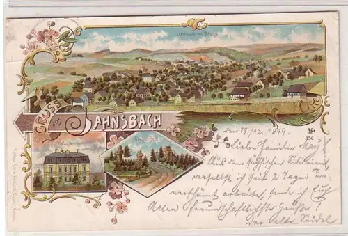 58878 Ak Lithographie Gruß aus Jahnsbach Schule usw. 1899