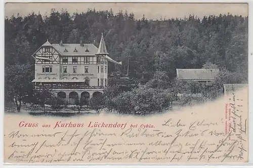 58867 Ak Salutation de Kurhaus Lichtendorf près d'Oybin 1899