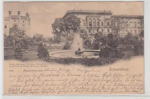 58839 Ak Schweidnitz in Schlesien Margarethenplatz 1899