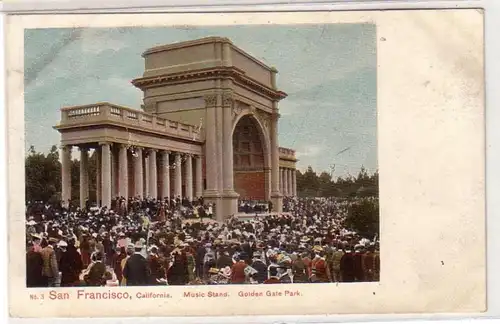 58827 Ak San Francisco California USA Music Stand Lake Golden Gate Park um 1910