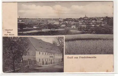 58810 Mehrbild Ak Gruß aus Friedrichswalde Gasthof 1918