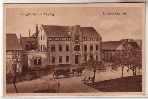 58760 Ak Königshain Bezirk Leipzig Müllers Gasthof um 1930