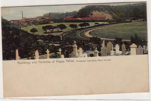 58744 Ak Hongkong Buildings and Factories of Happey Valley um 1900