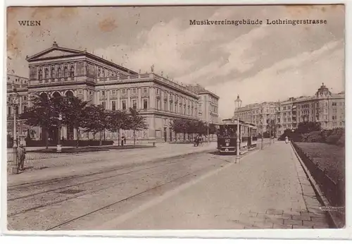 58730 Ak Wien Musikvereinsgebäude Lothringerstrasse um 1910