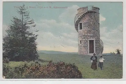 58728 Ak Turm auf dem Brand (Schwarzwald) 1150 m ü.d.M. 1913